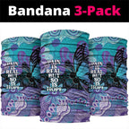 Australia Indigenous Teal Purple Contemporary Aboriginal Art Neck Gaiter Hope Is Real