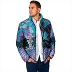 Australia Indigenous Teal Purple Contemporary Aboriginal Art Padded Jacket Hope Is Real