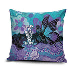 Australia Indigenous Teal Purple Contemporary Aboriginal Art Pillow Cover Hope Is Real