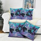Australia Indigenous Teal Purple Contemporary Aboriginal Art Pillow Cover Hope Is Real