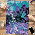Australia Indigenous Teal Purple Contemporary Aboriginal Art Puzzle Hope Is Real