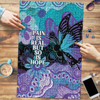 Australia Indigenous Teal Purple Contemporary Aboriginal Art Puzzle Hope Is Real