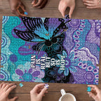 Australia Indigenous Teal Purple Contemporary Aboriginal Art Puzzle Hope Is Real