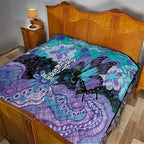 Australia Indigenous Teal Purple Contemporary Aboriginal Art Quilt Hope Is Real