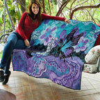 Australia Indigenous Teal Purple Contemporary Aboriginal Art Quilt Hope Is Real