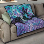 Australia Indigenous Teal Purple Contemporary Aboriginal Art Quilt Hope Is Real