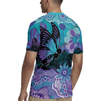 Australia Indigenous Teal Purple Contemporary Aboriginal Art Rugby Jersey Hope Is Real