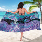 Australia Indigenous Teal Purple Contemporary Aboriginal Art Sarong Hope Is Real