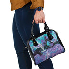 Australia Indigenous Teal Purple Contemporary Aboriginal Art Shoulder Handbag Hope Is Real
