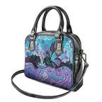 Australia Indigenous Teal Purple Contemporary Aboriginal Art Shoulder Handbag Hope Is Real