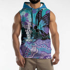 Australia Indigenous Teal Purple Contemporary Aboriginal Art Sleeveless Hoodie Hope Is Real