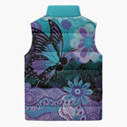 Australia Indigenous Teal Purple Contemporary Aboriginal Art Sleeveless Puffer Jacket Hope Is Real