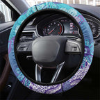 Australia Indigenous Teal Purple Contemporary Aboriginal Art Steering Wheel Cover Hope Is Real