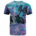 Australia Indigenous Teal Purple Contemporary Aboriginal Art T Shirt Hope Is Real