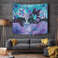 Australia Indigenous Teal Purple Contemporary Aboriginal Art Tapestry Hope Is Real