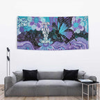 Australia Indigenous Teal Purple Contemporary Aboriginal Art Tapestry Hope Is Real