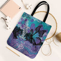 Australia Indigenous Teal Purple Contemporary Aboriginal Art Tote Bag Hope Is Real