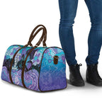 Australia Indigenous Teal Purple Contemporary Aboriginal Art Travel Bag Hope Is Real