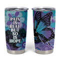 Australia Indigenous Teal Purple Contemporary Aboriginal Art Tumbler Cup Hope Is Real
