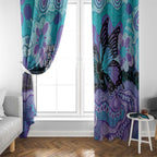 Australia Indigenous Teal Purple Contemporary Aboriginal Art Window Curtain Hope Is Real