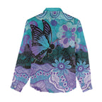 Australia Indigenous Teal Purple Contemporary Aboriginal Art Women Casual Shirt Hope Is Real