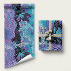 Australia Indigenous Teal Purple Contemporary Aboriginal Art Wrapping Paper Hope Is Real