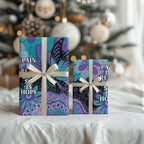 Australia Indigenous Teal Purple Contemporary Aboriginal Art Wrapping Paper Hope Is Real