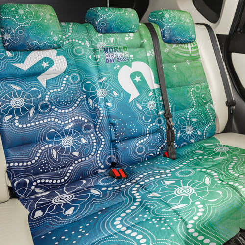 Australia Aboriginal Style Back Car Seat Cover World Ocean Day