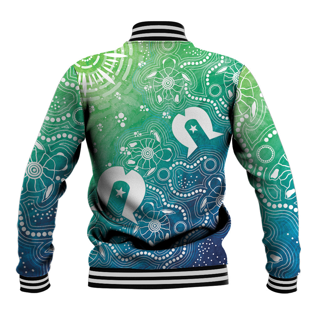 Australia Aboriginal Style Baseball Jacket World Ocean Day
