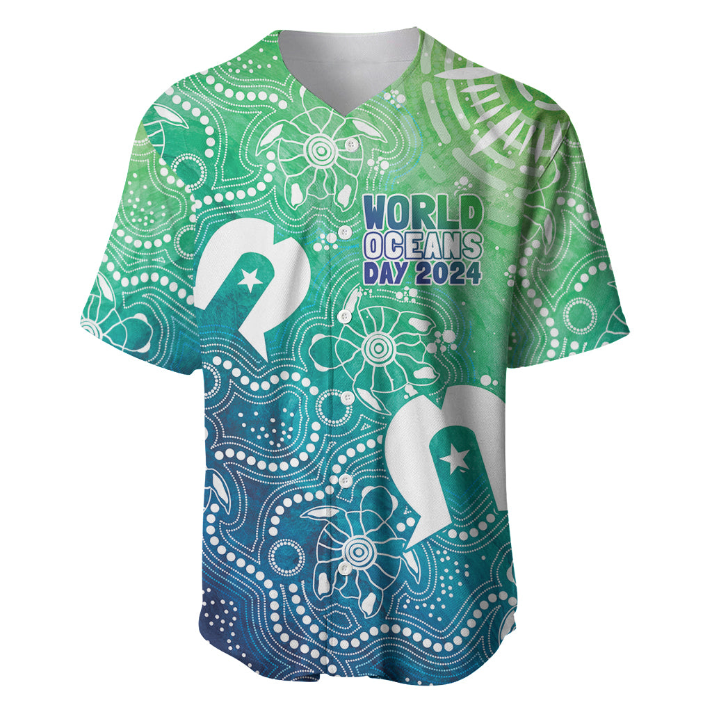Australia Aboriginal Style Baseball Jersey World Ocean Day