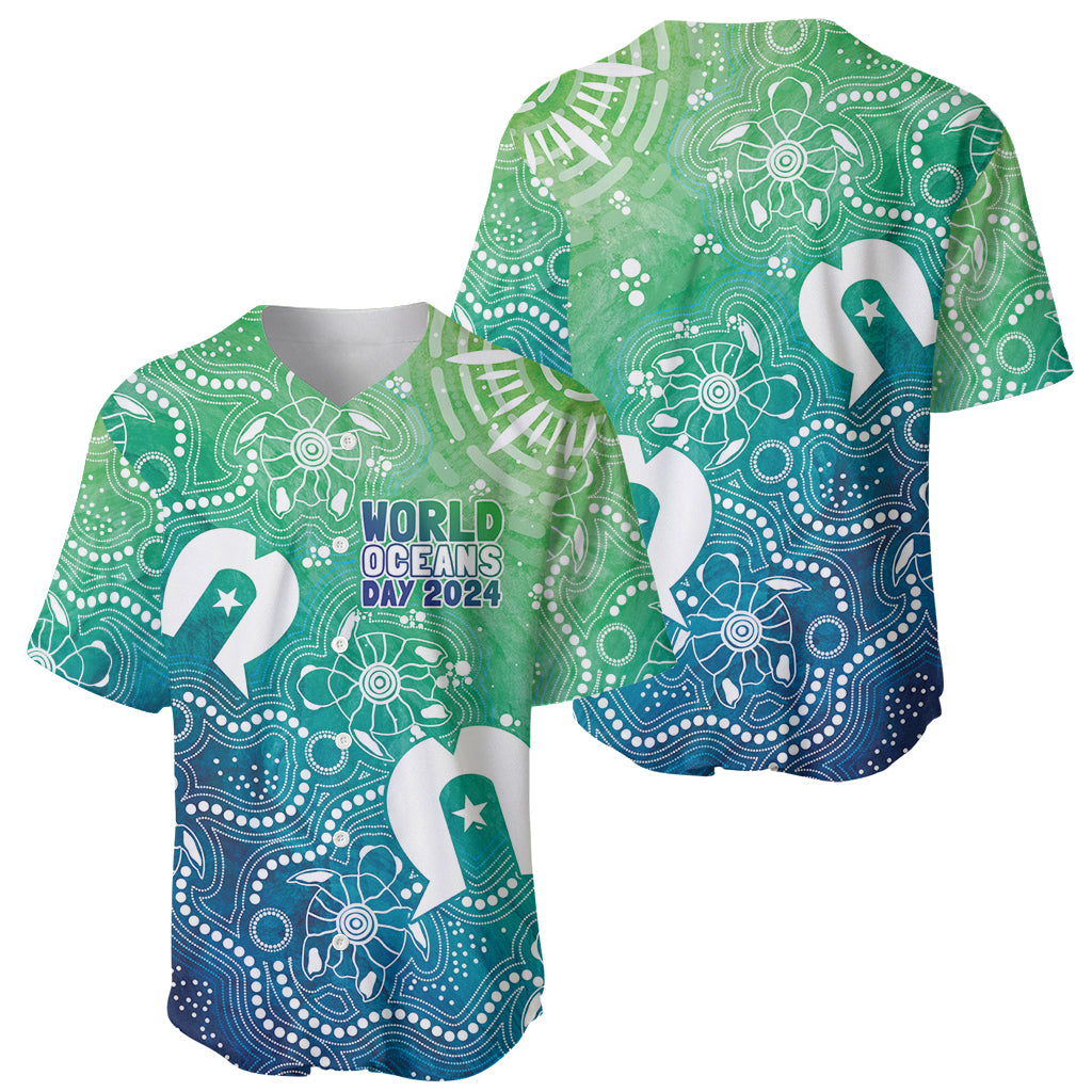 Australia Aboriginal Style Baseball Jersey World Ocean Day
