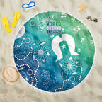 Australia Aboriginal Style Beach Blanket World Ocean Day