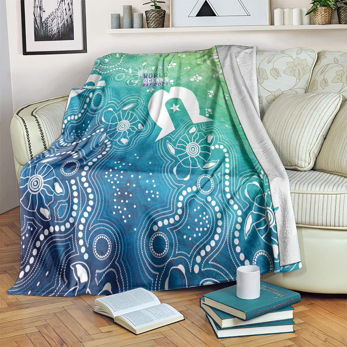 Australia Aboriginal Style Blanket World Ocean Day