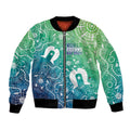 Australia Aboriginal Style Bomber Jacket World Ocean Day