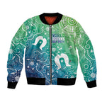 Australia Aboriginal Style Bomber Jacket World Ocean Day
