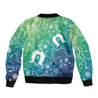 Australia Aboriginal Style Bomber Jacket World Ocean Day