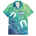Australia Aboriginal Style Family Matching Long Sleeve Bodycon Dress and Hawaiian Shirt World Ocean Day