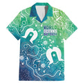 Australia Aboriginal Style Family Matching Mermaid Dress and Hawaiian Shirt World Ocean Day