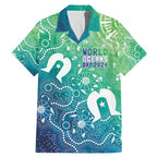 Australia Aboriginal Style Family Matching Mermaid Dress and Hawaiian Shirt World Ocean Day