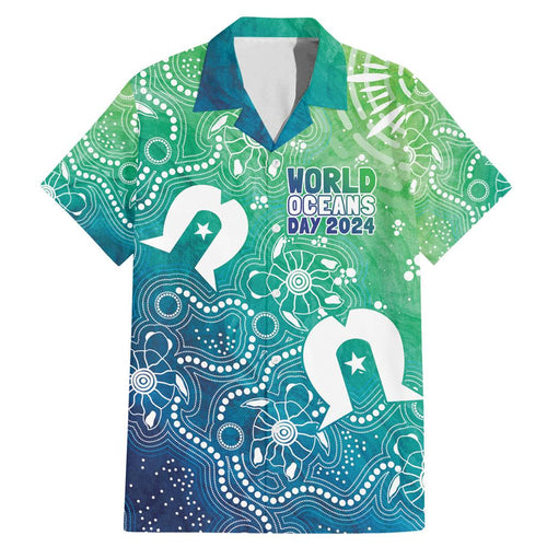 Australia Aboriginal Style Family Matching Mermaid Dress and Hawaiian Shirt World Ocean Day