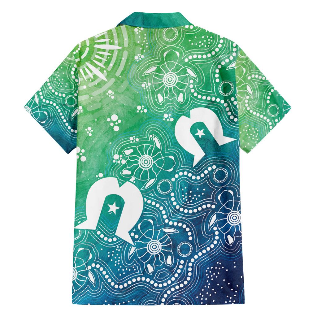 Australia Aboriginal Style Family Matching Off Shoulder Short Dress and Hawaiian Shirt World Ocean Day