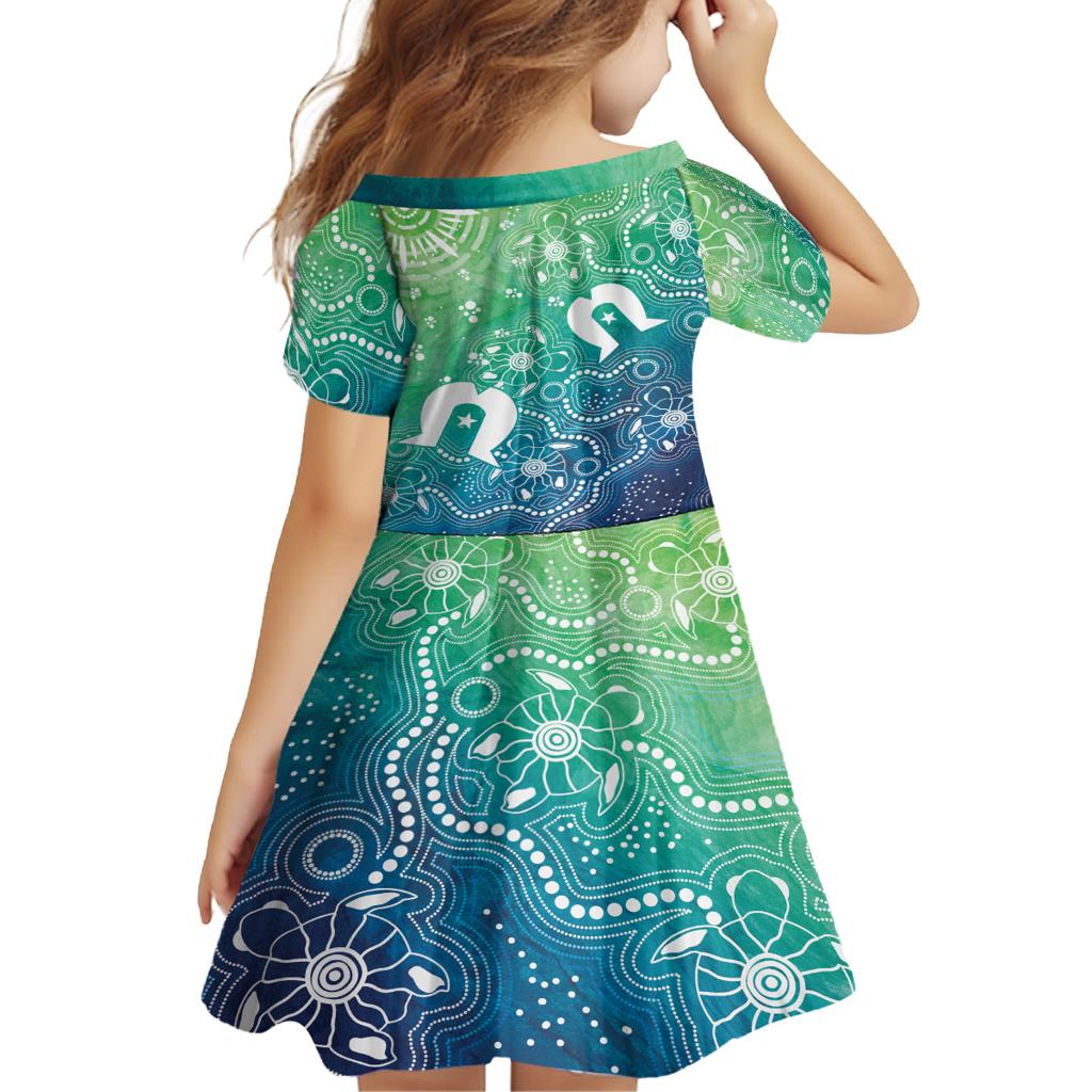 Australia Aboriginal Style Family Matching Tank Maxi Dress and Hawaiian Shirt World Ocean Day