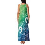 Australia Aboriginal Style Family Matching Tank Maxi Dress and Hawaiian Shirt World Ocean Day
