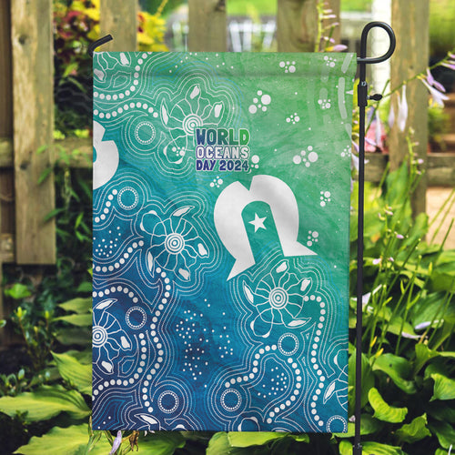 Australia Aboriginal Style Garden Flag World Ocean Day
