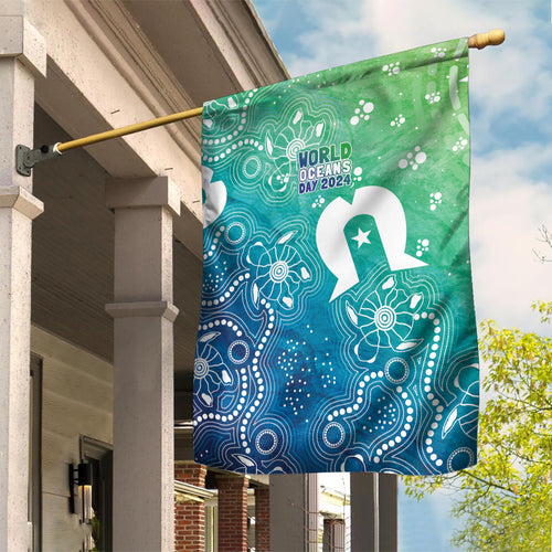 Australia Aboriginal Style Garden Flag World Ocean Day