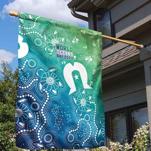 Australia Aboriginal Style Garden Flag World Ocean Day