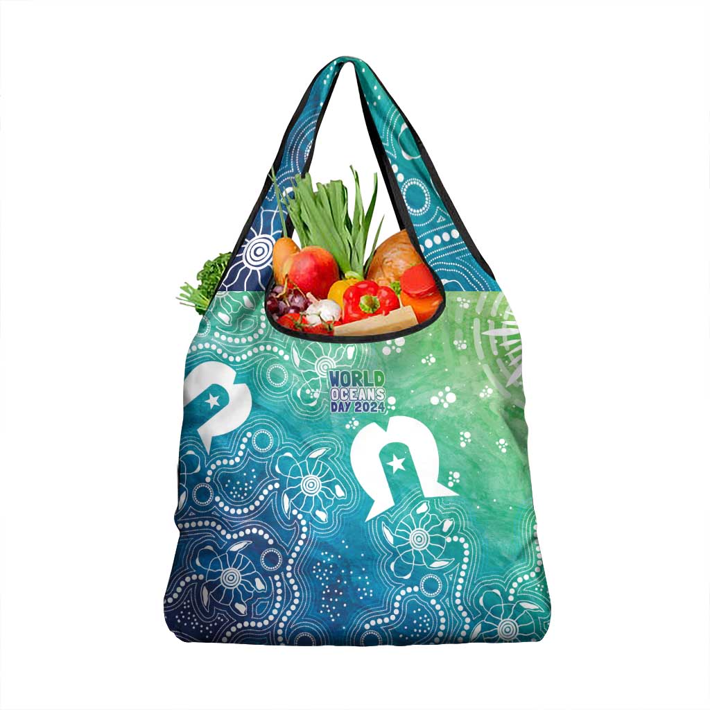 Australia Aboriginal Style Grocery Bag World Ocean Day
