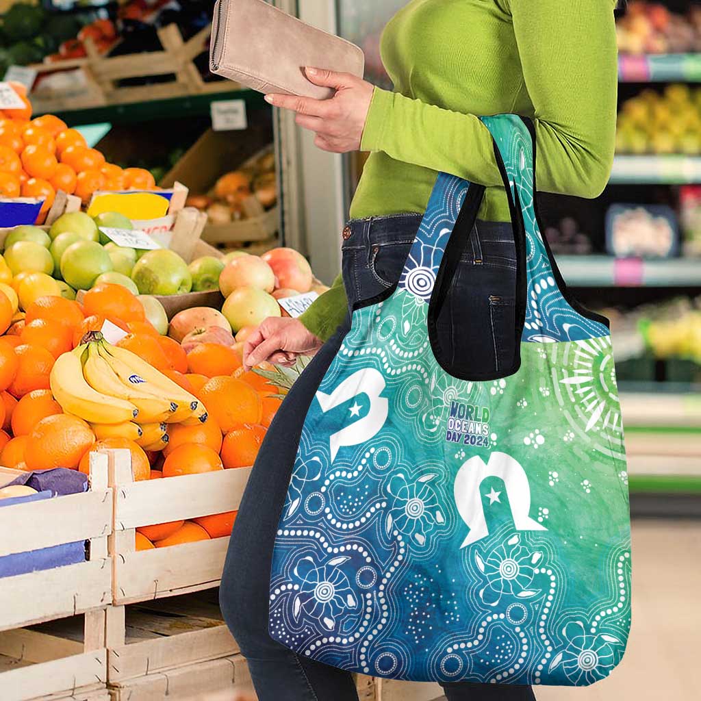 Australia Aboriginal Style Grocery Bag World Ocean Day