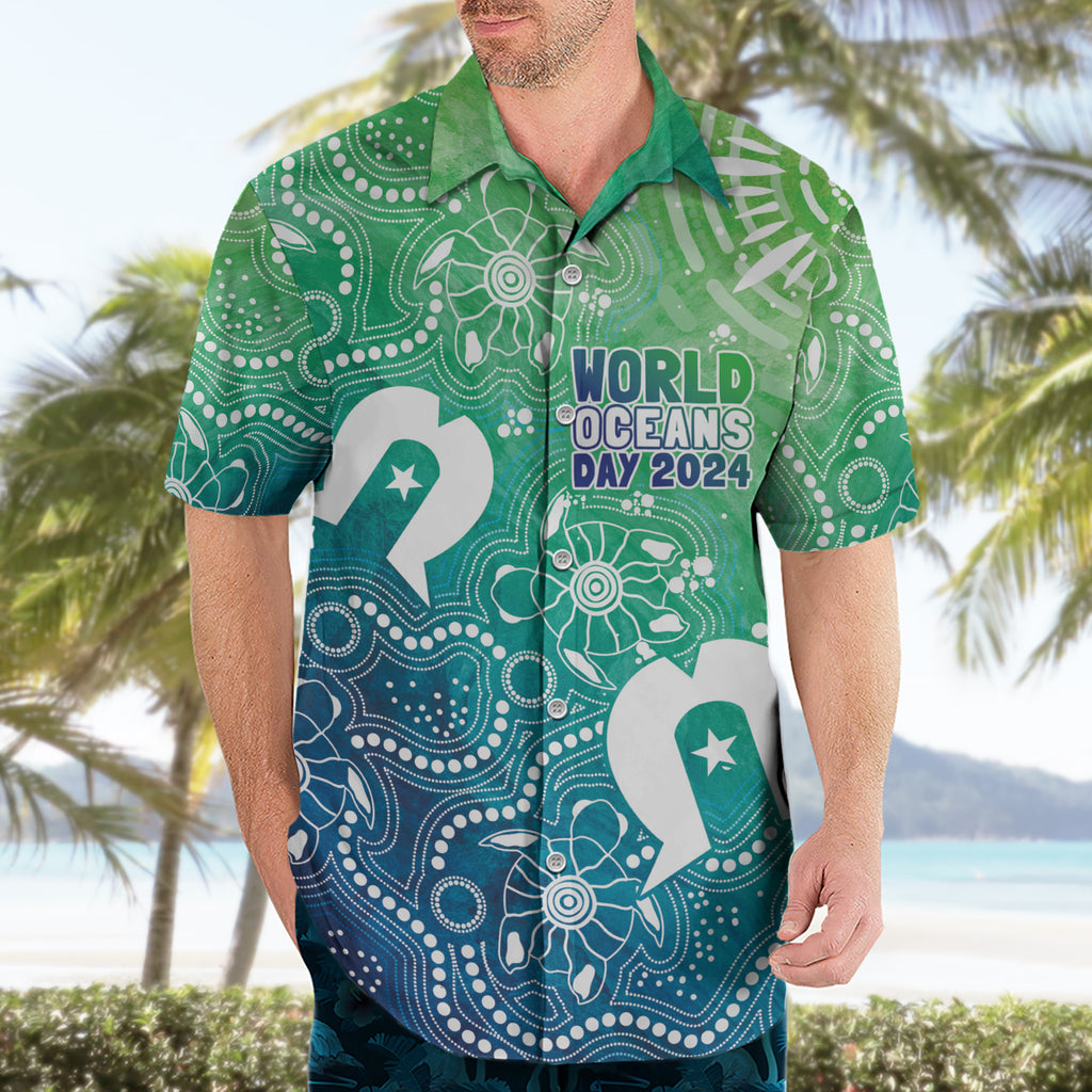 Australia Aboriginal Style Hawaiian Shirt World Ocean Day