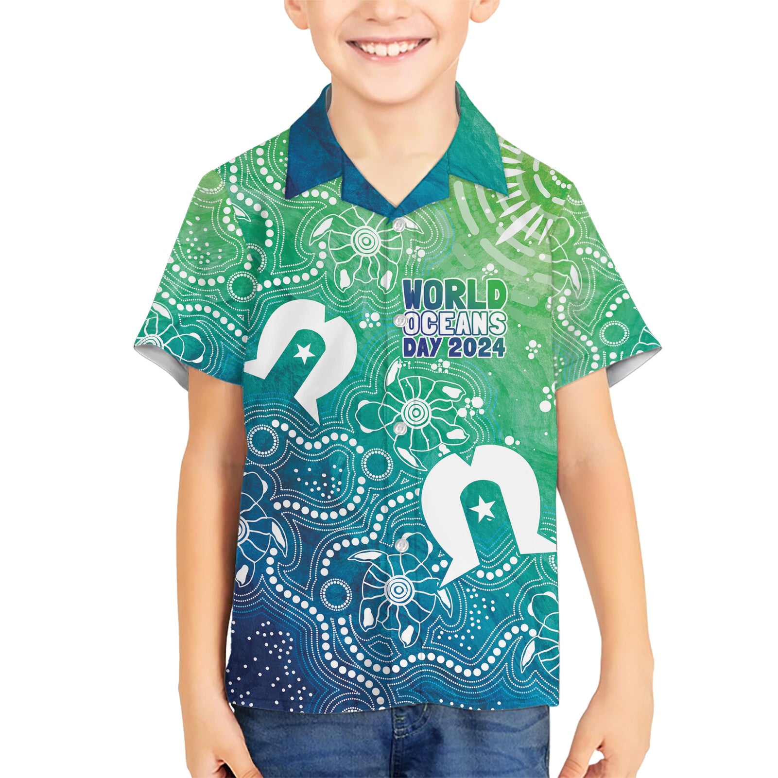 Australia Aboriginal Style Hawaiian Shirt World Ocean Day